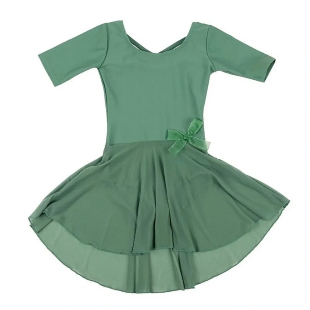 Leveret green skirted leotard child large 10-12 NEW